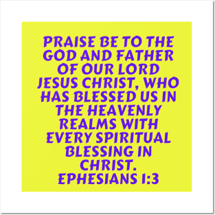 Bible Verse Ephesians 1:3 Posters and Art